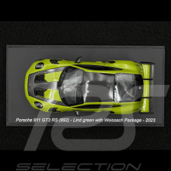 Porsche 911 GT3 RS Type 992 2023 Weissach Package Lind Green / Black Stripes 1/43 Spark S8780