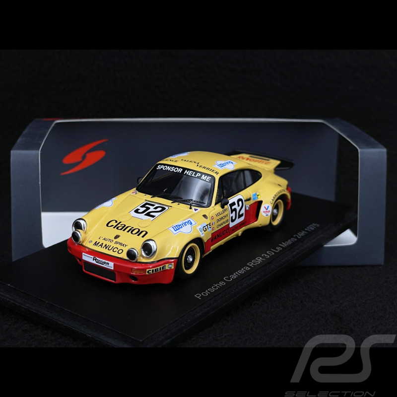 Porsche 911 Carrera RSR 3.0 n° 52 24h Le Mans 1975 1/43 Spark S9802