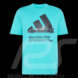 T-shirt Mercedes AMG Petronas F1 Team Graphique Adidas Bleu Menthe KU9747 - mixte