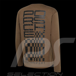 Porsche T-Shirt Langarm Motorsport Raceborn Dunkelbraun WAP91026MSF - Unisex