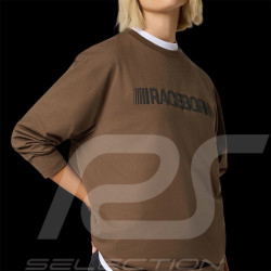 Porsche T-Shirt Langarm Motorsport Raceborn Dunkelbraun WAP91026MSF - Unisex