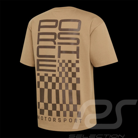 T-Shirt Porsche Motorsport Raceborn Beige WAP91226MSF - mixte