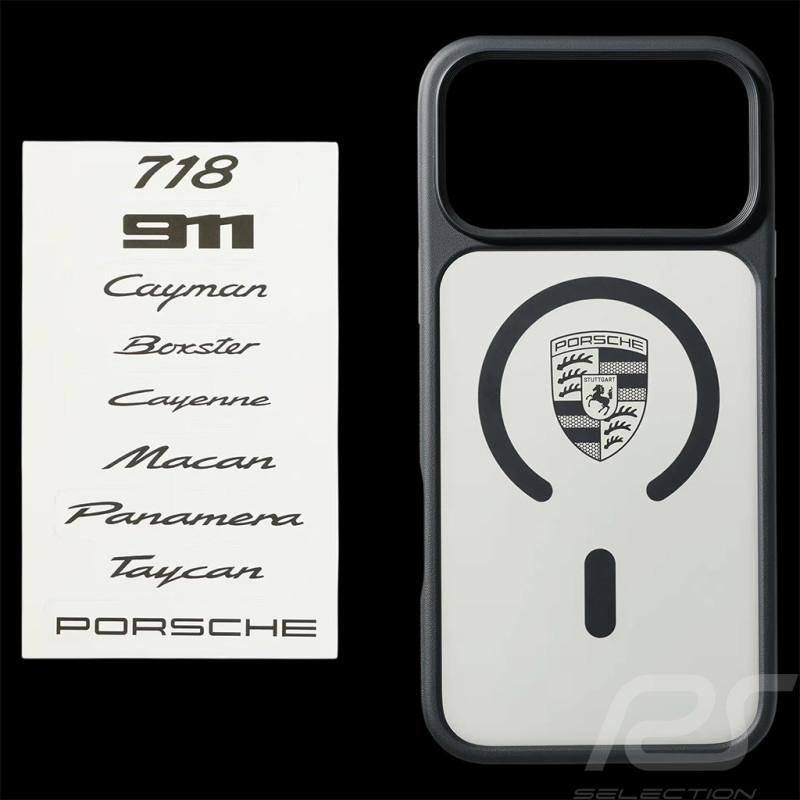 Coque Porsche iPhone 18 Pro Max MagSafe Noir / Transparent Personnalisable WAP03000426SNC