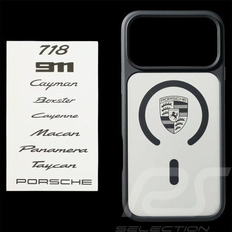 Coque Porsche iPhone 18 Pro Max MagSafe Noir / Transparent Personnalisable WAP03000426SNC