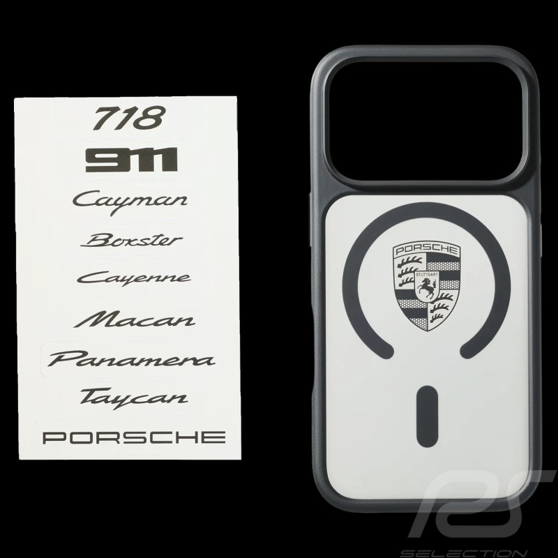 Coque Porsche iPhone 18 Pro MagSafe Noir / Transparent Personnalisable WAP03000226SNC
