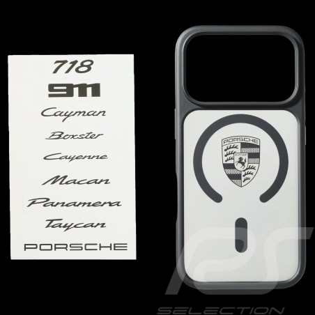 Coque Porsche iPhone 18 Pro MagSafe Noir / Transparent Personnalisable WAP03000226SNC