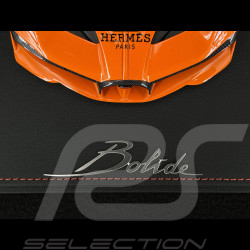 Bugatti Bolide 2024 Hermès Orange / Carbon Schwarz 1/18 MCM BUGOR