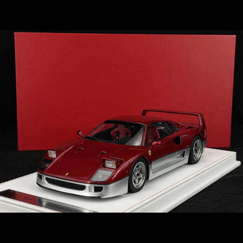 Ferrari F40 1987 Carbon Red / Silver 1/18 GL Model GLF40RS