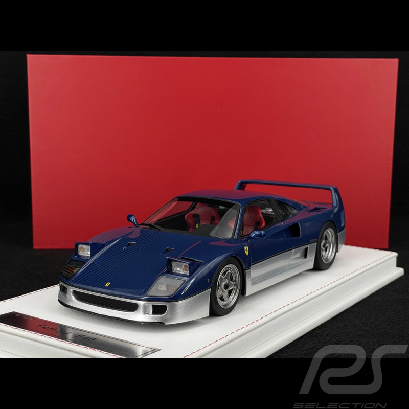 Ferrari F40 1987 Bleu Carbone / Argent 1/18 GL Model GLF40