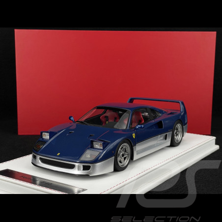 Ferrari F40 1987 Carbon Blue / Silver 1/18 GL Model GLF40