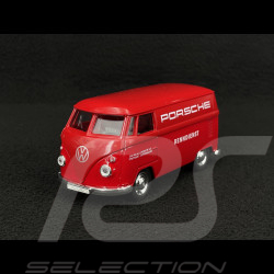 Trio Set Porsche 356 / 911 Carrera RS 2.7 et 911 GT3 RS Type 992 2023 sur remorque avec Combi Volkswagen 1/38 Welly