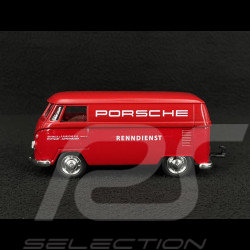 Trio Set Porsche 356 / 911 Carrera RS 2.7 et 911 GT3 RS Type 992 2023 sur remorque avec Combi Volkswagen 1/38 Welly
