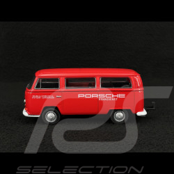 Trio Set Porsche 356 / 911 Carrera RS 2.7 et 911 GT3 RS Type 992 2023 sur remorque avec Combi Volkswagen 1/38 Welly