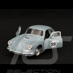 Duo Porsche 356 / 911 Carrera RS 2.7 1973 und 911 GT3 RS 2023 im auf einem Anhänger mit einem Volkswagen Combi 1/38 Welly