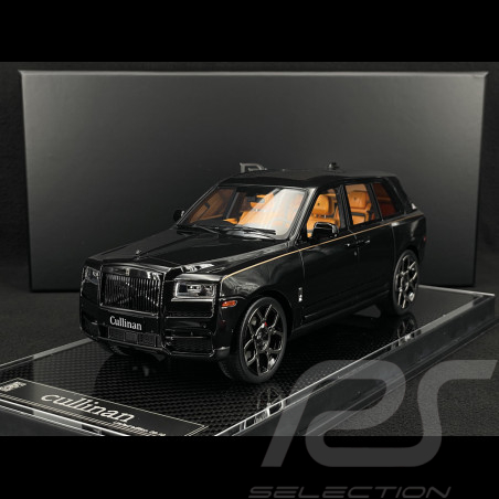 Rolls Royce Cullinan 2018 Black Metallic / Orange Interior 1/18 GL Model GLCUBM