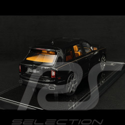 Rolls Royce Cullinan 2018 Black Metallic / Orange Interior 1/18 GL Model GLCUBM