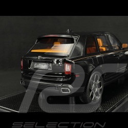 Rolls Royce Cullinan 2018 Schwarz Metallic / Orangefarbener Innenraum 1/18 GL Model GLCUBM