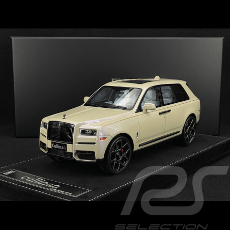 Rolls Royce Cullinan 2018 Beige Pearl Grey / Light Blue Interior 1/18 GL Model GLCUBG