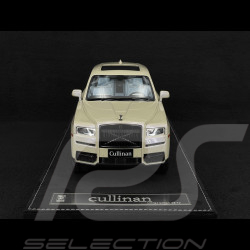 Rolls Royce Cullinan 2018 Beige Gris Perle / Intérieur Bleu Clair 1/18 GL Model GLCUBG