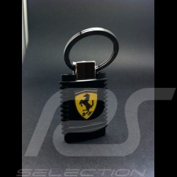 Porte-clé écusson Porsche cuir noir 