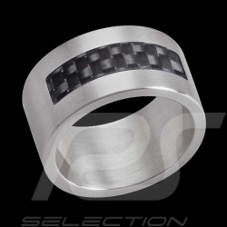 Bague acier avec insertion carbone taille 9 Swatch