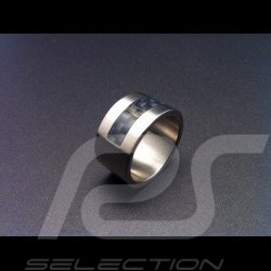 Bague acier avec insertion carbone taille 9 Swatch