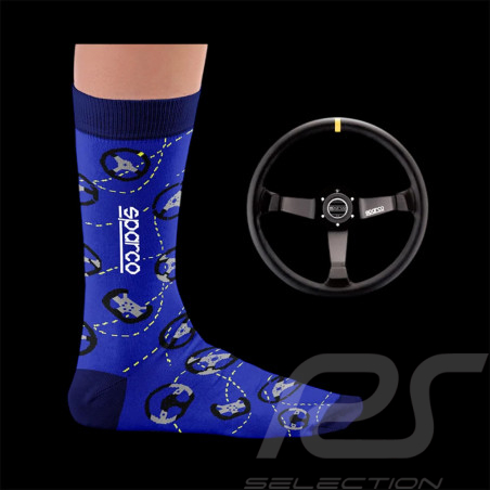 Chaussettes Inspiration Sparco Volant de Course / Bleu - Mixte - Pointure 41/46
