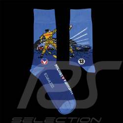Chaussettes Inspiration Michel Vaillant 24h Le Mans Le 13 est au Départ / Bleu - Mixte - Pointure 41/46