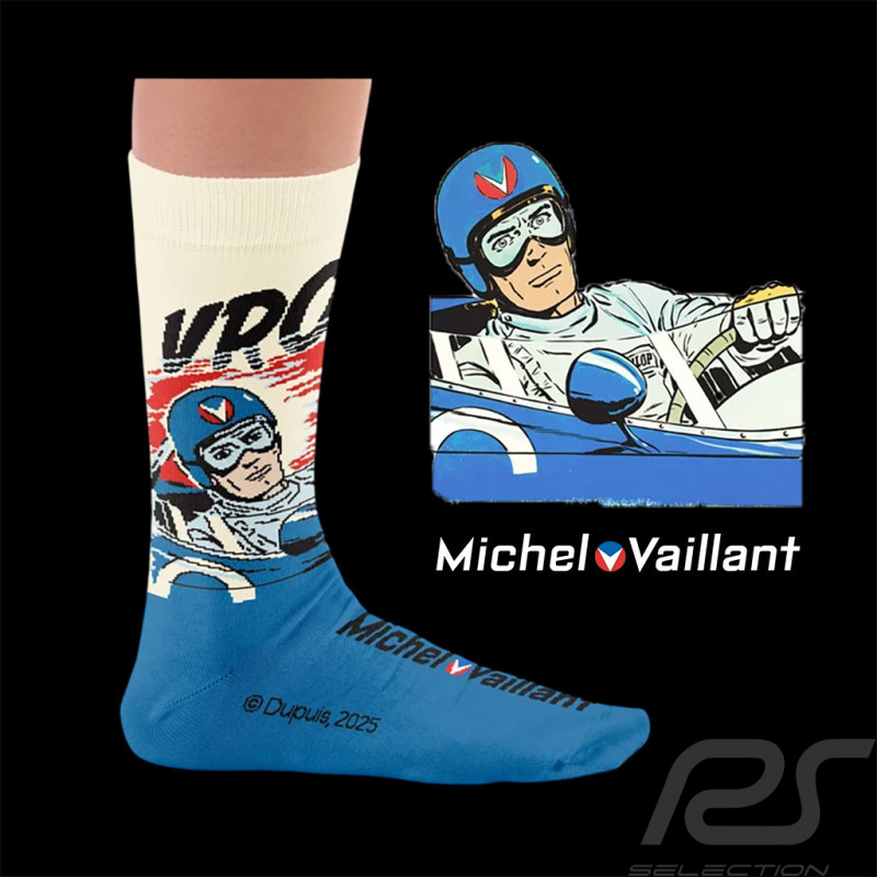 Inspiration Michel Vaillant Socks / Blue / White / Red - Unisex - Size 41/46