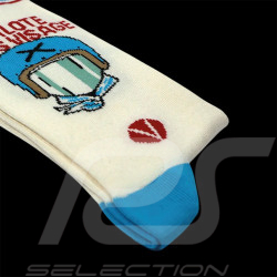 Chaussettes Inspiration Michel Vaillant Le Pilote Sans Visage / Beige / Bleu / Rouge - Mixte - Pointure 41/46