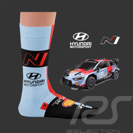 Inspiration Hyundai i20 N Rally1 WRC Nürburgring 2026 Socks / Light Blue / Red / Black - Unisex - Size 41/46