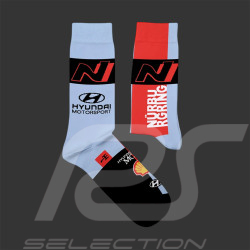 Inspiration Hyundai i20 N Rally1 WRC Nürburgring 2026 Socks / Light Blue / Red / Black - Unisex - Size 41/46
