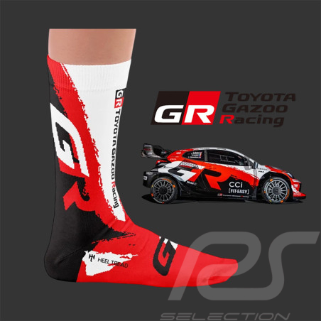 Chaussettes Inspiration Toyota Yaris GR Toyota Gazoo Racing WRC 2026 / Blanc / Rouge / Noir - Mixte - Pointure 41/46