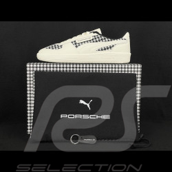 Porsche 911 Schuhe Palermo Puma Pepita Weiß mit Schlüsselanhänger WAP150PAL - unisex