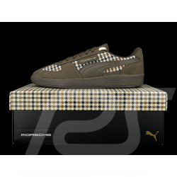 Porsche 911 Schuhe Palermo Puma Pepita Braun mit Schlüsselanhänger WAP15526PAL - unisex