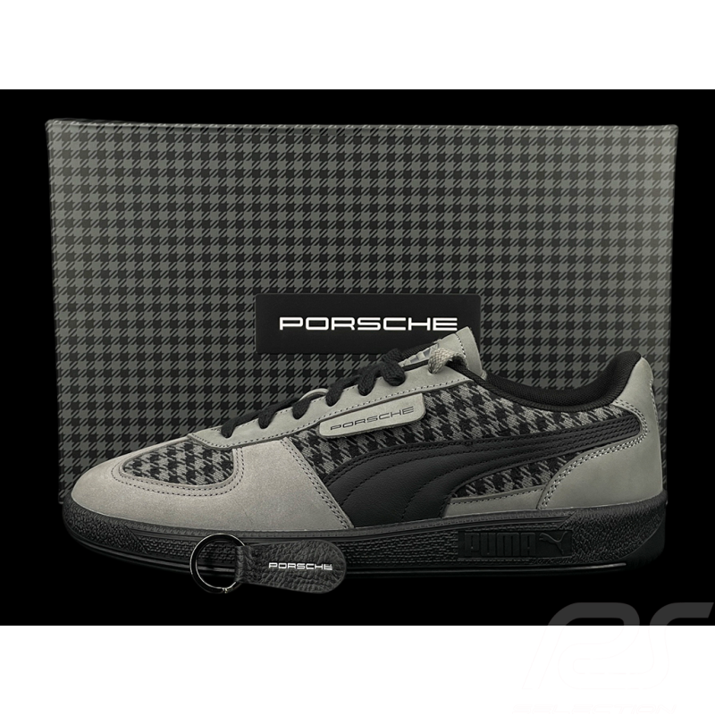 Porsche 911 Shoes Palermo Puma Pepita Grey with Keyring WAP154PAL - unisex
