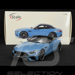 Mercedes-AMG SL63 4Matic+ Cabriolet 2021 Hellblau 1/18 iScale 180054