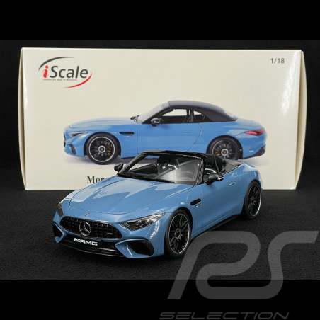 Mercedes-AMG SL63 4Matic+ Cabriolet 2021 Hellblau 1/18 iScale 180054