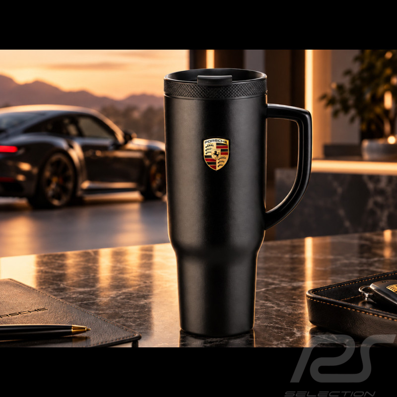 Porsche Mug Crest Thermos Bottle Matt Black WAP05010126STL