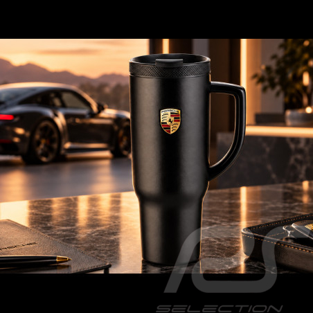 Porsche Becher Wappen Thermosflasche Mattschwarz WAP05010126STL