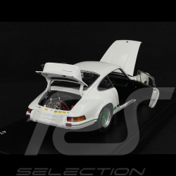 Porsche 911 Carrera RS 2.7 1973 × La Marzocco Grand Prix White / Python Green Stripes 1/18 Minichamps WAP021118260RS