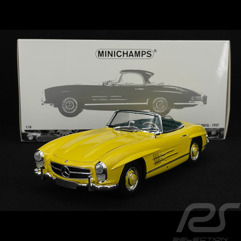 Mercedes-Benz 300SL Roadster W198 1958 Jaune 1/18 Minichamps 180039044