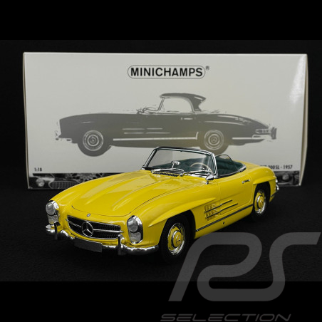Mercedes-Benz 300SL Roadster W198 1958 Jaune 1/18 Minichamps 180039044