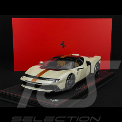 Ferrari 849 Testarossa 2025 Bianco Italia / Bande Giallo Ambra 1/18 BBR Models P18275C