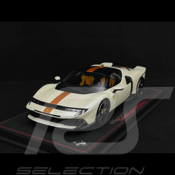 Ferrari 849 Testarossa 2025 Bianco Italia / Bande Giallo Ambra 1/18 BBR Models P18275C
