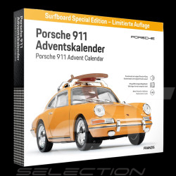Porsche Adventskalender 911 Typ 901 1963 mit Surfbrett Champagnergelb 1/43 Franzis 67263