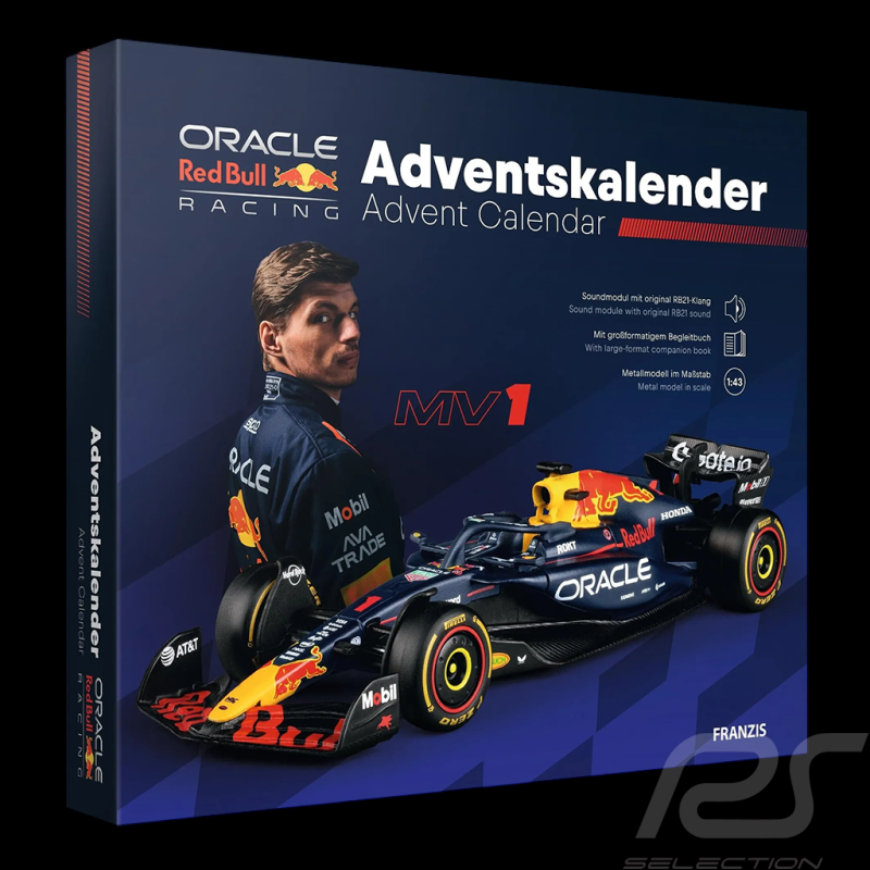 Calendrier de l'Avent Max Verstappen Red Bull RB21 n° 1 2025 F1 Bleu Marine 1/43 Franzis 67265