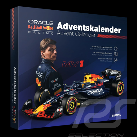 Max Verstappen Adventskalender Red Bull RB21 n° 1 2025 F1 Marineblau 1/43 Franzis 67265
