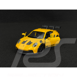 Porsche 911 GT3 RS Type 992 2022 Signal Yellow / Black Stripes Friction Toy 1/38 Welly MAP01099224