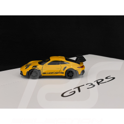 Porsche 911 GT3 RS Type 992 2022 Jaune Signal / Bandes Noires Jouet à friction 1/38 Welly MAP01099224